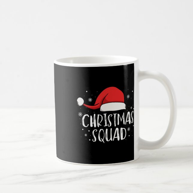 Christmas Squad Light Red Santa Hat Family Matchin Coffee Mug (Right)