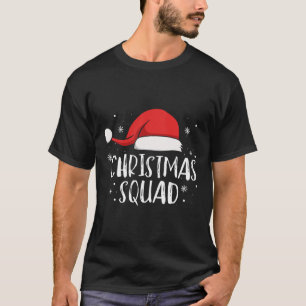 Christmas Squad Light Red Santa Hat Family Matchin T-Shirt