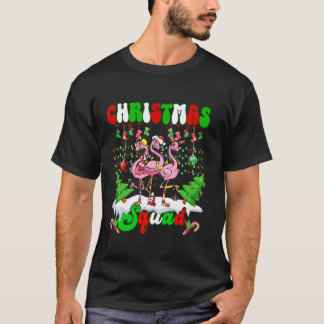 Christmas Squad Love Flamingo Family Xmas Lights P T-Shirt