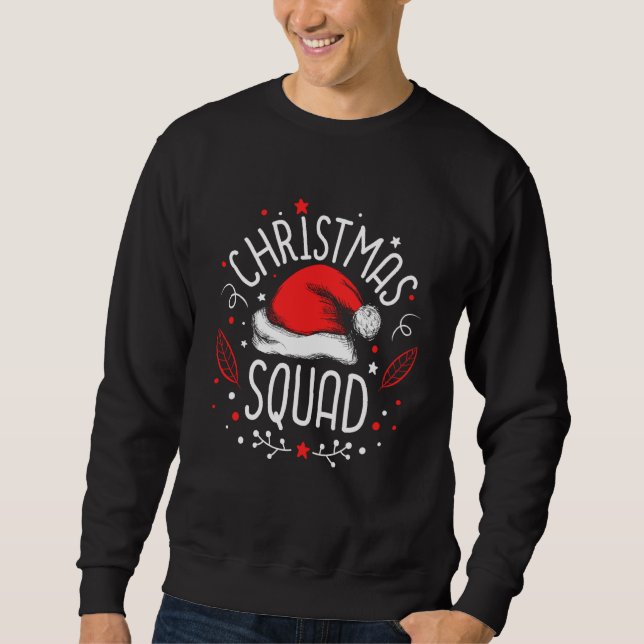 Christmas Squad Matching Family Christmas Pajamas  Sweatshirt (Front)