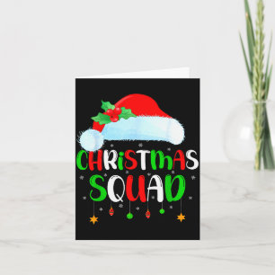 Christmas Squad Matching Family Group Santa Xmas P Card