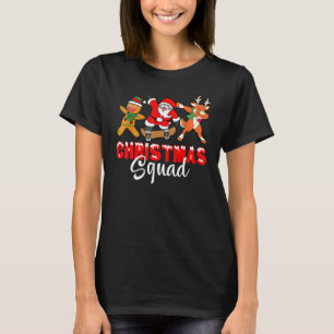 Christmas Squad Pajama Family Santa Claus Hat Xma T-Shirt