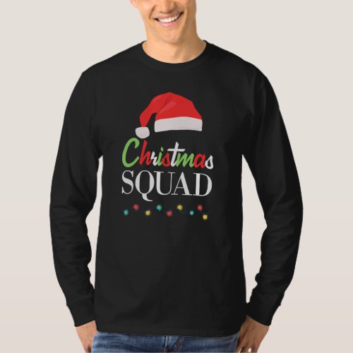 Christmas Squad Pajamas Matching Family Santa Clau T_Shirt