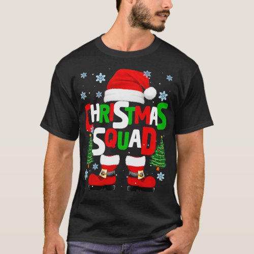 Christmas Squad Santa Claus Xmas Family Matching P T_Shirt