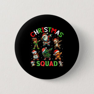 Christmas Squad Santa Dabbing Elf Family Matching Button