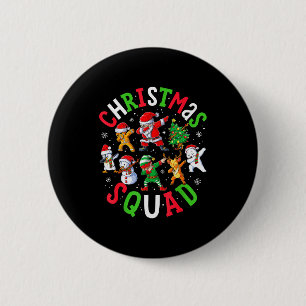 Christmas Squad Santa Dabbing Elf Family Matching  Button