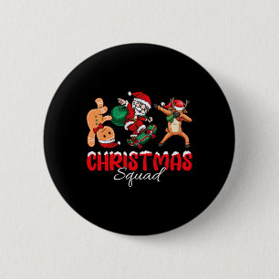 Christmas Squad Santa Dabbing Elf Family Matching Button