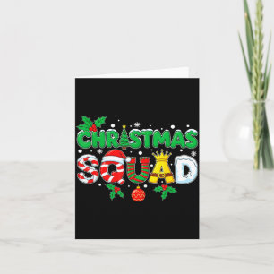 Christmas Squad Santa Dabbing Elf Family Matching Card
