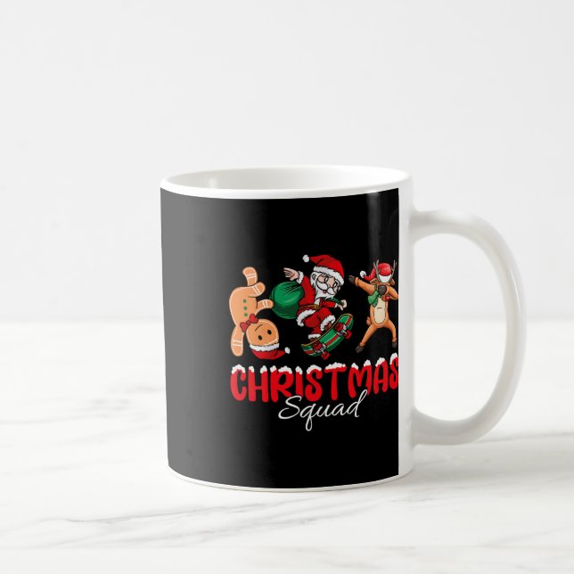 Christmas Squad Santa Dabbing Elf Family Matching  Coffee Mug (Right)