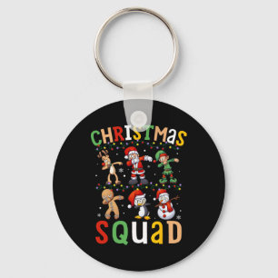 Christmas Squad Santa Dabbing Elf Family Matching Keychain