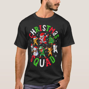 Christmas Squad Santa Dabbing Elf Family Matching T-Shirt