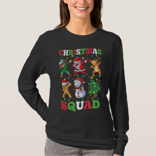 Christmas Squad Santa Dabbing Elf Family Matching T-Shirt