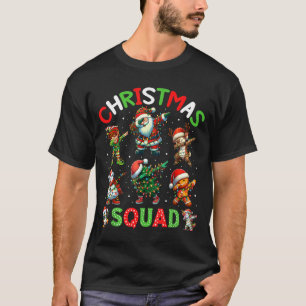 Christmas Squad Santa Dabbing Elf Family Matching T-Shirt