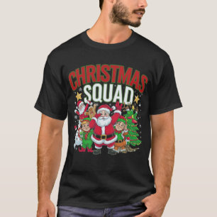 Christmas Squad Santa Dabbing Elf Family Pajamas  T-Shirt