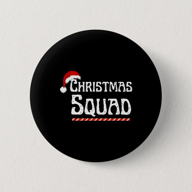 Christmas Squad Santa Family Matching Pajamas Xmas Button (Front)