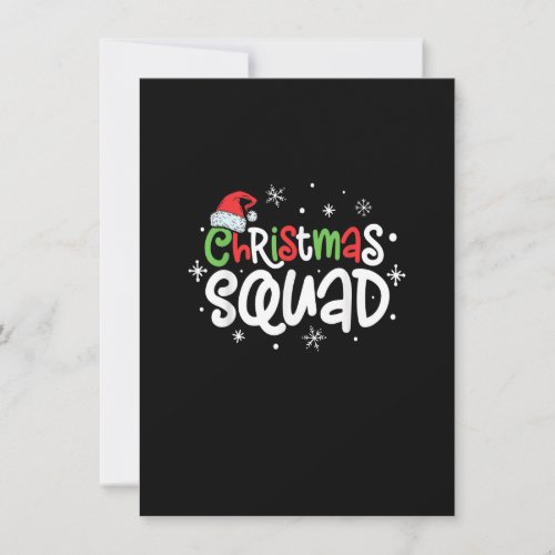 Christmas Squad Santa Family Matching Pajamas Xmas Invitation