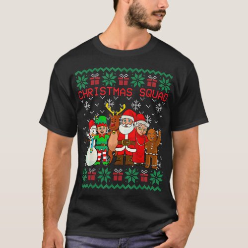 Christmas Squad Santa Family Matching PJs Ugly Xma T_Shirt