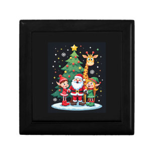Christmas Squad Santa Giraffe Elf Dabbing Matching Gift Box
