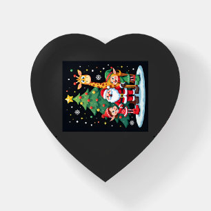 Christmas Squad Santa Giraffe Elf Dabbing Matching Paperweight