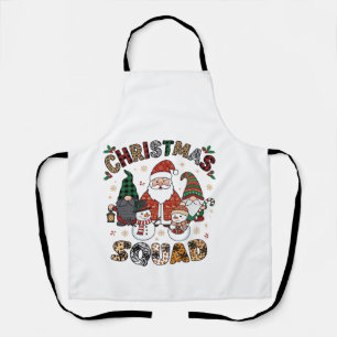 Christmas Squad Santa Gnomes Snowmen Leopard Zebra Apron