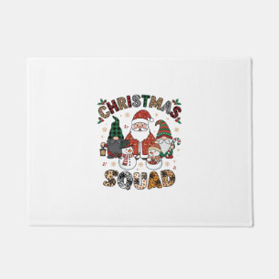 Christmas Squad Santa Gnomes Snowmen Leopard Zebra Doormat