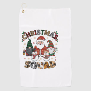 Christmas Squad Santa Gnomes Snowmen Leopard Zebra Golf Towel