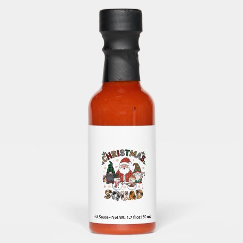 Christmas Squad Santa Gnomes Snowmen Leopard Zebra Hot Sauces