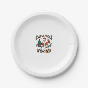 Christmas Squad Santa Gnomes Snowmen Leopard Zebra Paper Plates