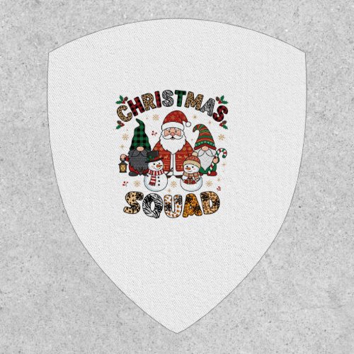 Christmas Squad Santa Gnomes Snowmen Leopard Zebra Patch