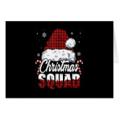 Christmas Squad Santa Hat Buffalo Plaid Red Funny (Front Horizontal)
