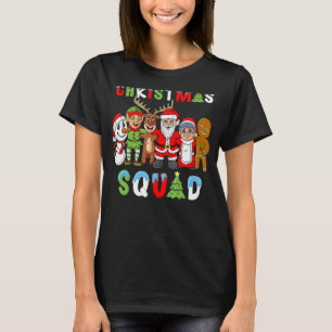Christmas Squad Santa Reindeer Elf Boys Girls Kids T-Shirt