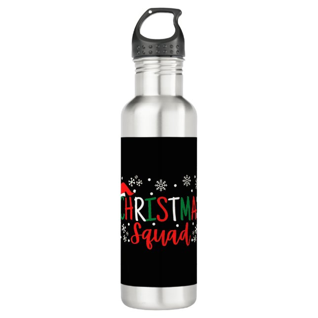 CHRISTMAS SQUAD STAINLESS STEEL WATER BOTTLE (Front)