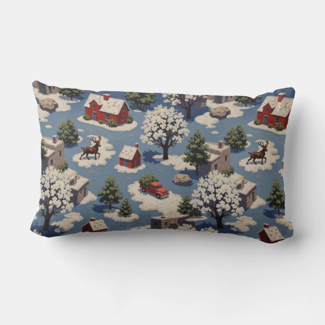Christmas Square Lumbar Cushion (Back)