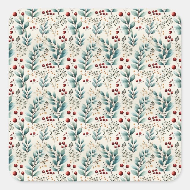 Christmas Square Sticker (Front)