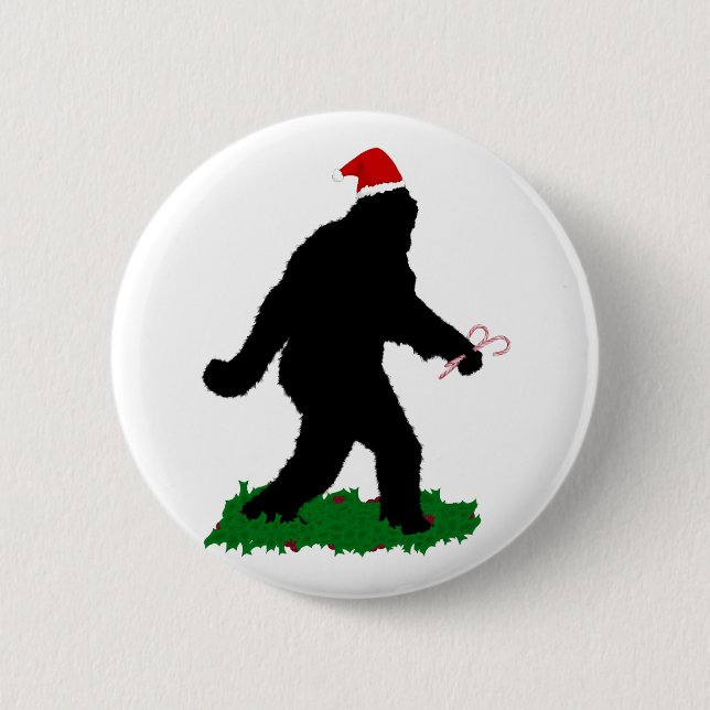 Christmas Squatchin' Button (Front)