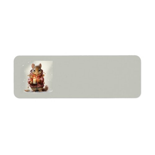 Christmas Squirrel Address Labels