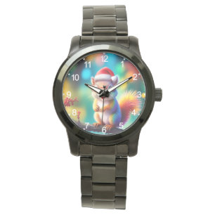 Christmas Squirrel As Santa Claus Design-56765 Watch