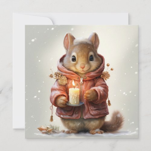 Christmas Squirrel Greeting Card