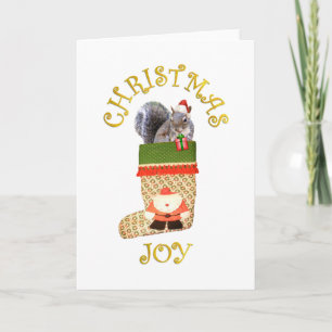 Christmas Squirrel Holiday Card