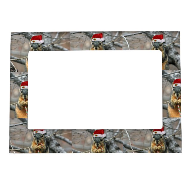 Christmas Squirrel Magnetic Photo Frame (Front)