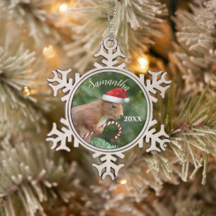 Christmas Squirrel personalized ornament