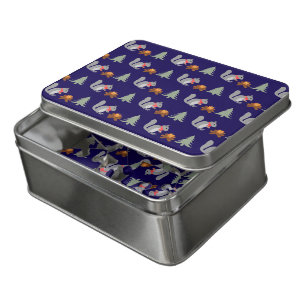 Christmas Squirrel Roasting Hazelnuts on Log Fire Jigsaw Puzzle