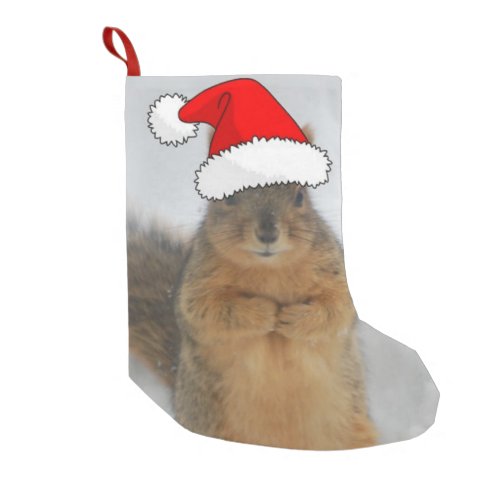 Christmas Squirrel Small Christmas Stocking