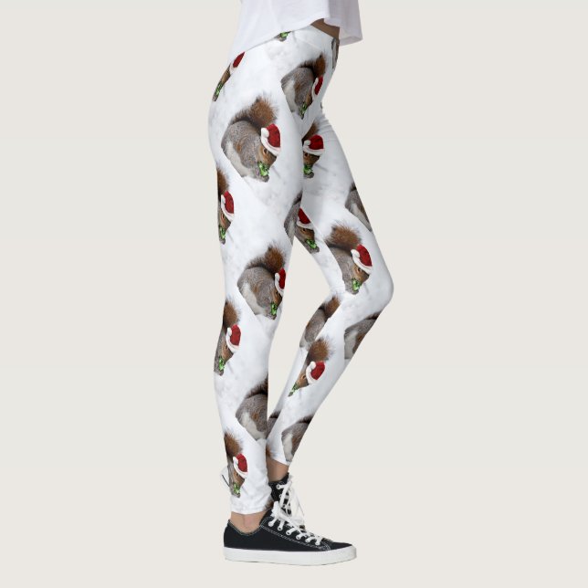 Christmas squirrel sport leggings (Right)