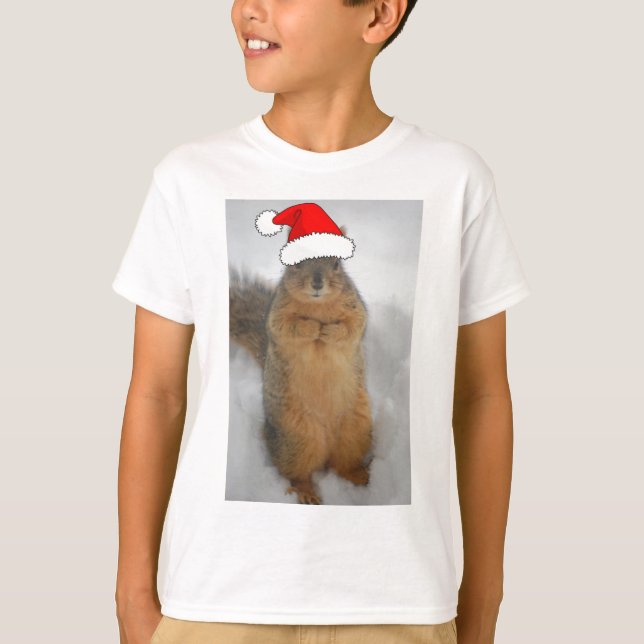 Christmas Squirrel T-Shirt (Front)