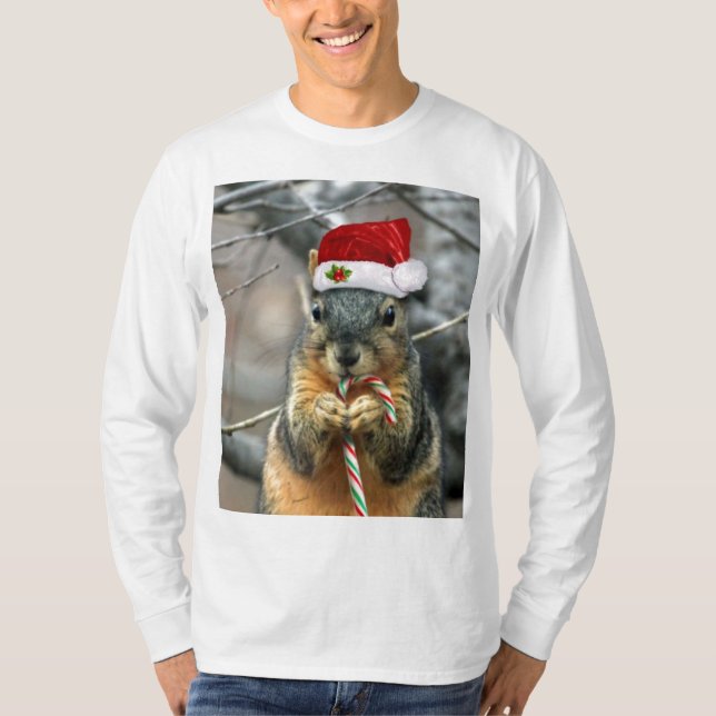 Christmas Squirrel T-Shirt (Front)