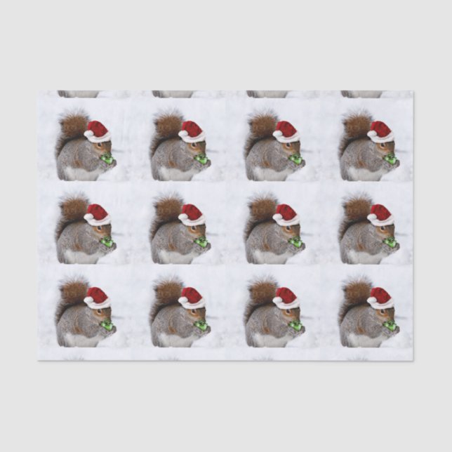 Christmas Squirrel tissue paper (Front)