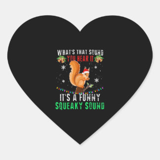 Christmas Squirrel Ugly Heart Sticker