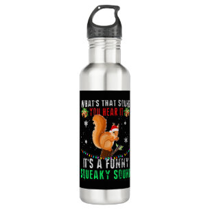 Christmas Squirrel Ugly Stainless Steel Water Bottle
