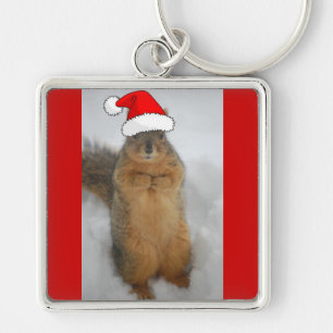 Christmas Squirrels Keychain